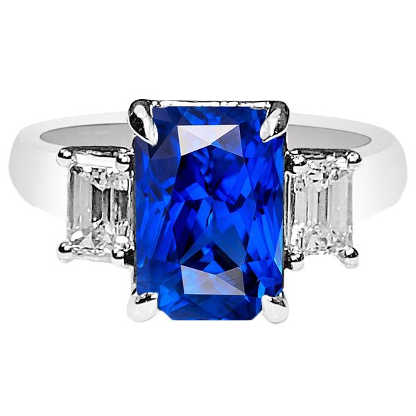 Anello da donna in oro con diamanti taglio smeraldo gioielli in zaffiro naturale 5 carati - harrychadent.it