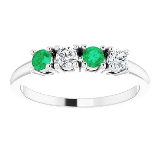 Anello di diamanti 0.80 carati verde smeraldo gioielli da donna Novità - harrychadent.it