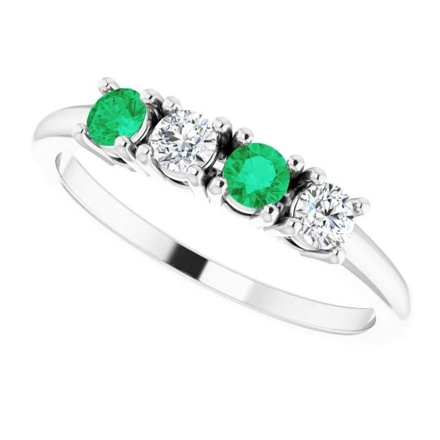 Anello di diamanti 0.80 carati verde smeraldo gioielli da donna Novità - harrychadent.it