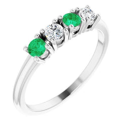 Anello di diamanti 0.80 carati verde smeraldo gioielli da donna Novità