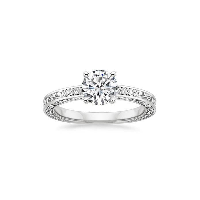 Anello di fidanzamento con diamante taglio brillante rotondo scintillante 2.30 ct - harrychadent.it