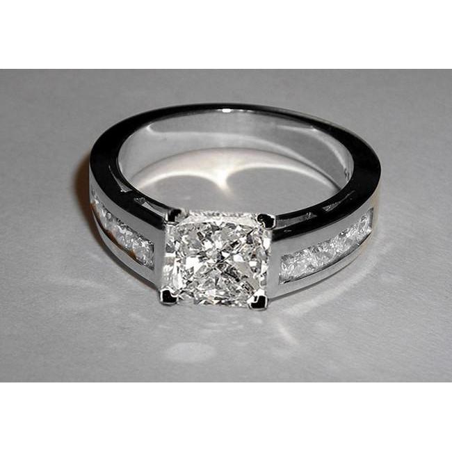 Anello di fidanzamento 2.25 Carati Princess Diamond White Gold Novità - harrychadent.it