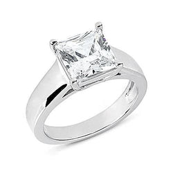 Anello di fidanzamento Anello di fidanzamento Solitaire Princess Diamond da 2 carati Nuovo