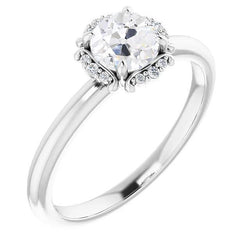 Anello di fidanzamento Halo vecchio taglio Diamante 2,75 carati gioielli in oro da donna