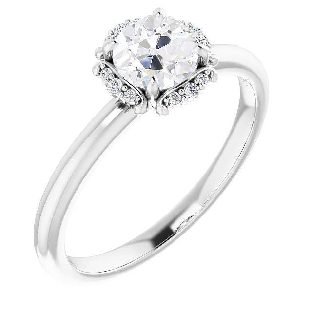 Anello di fidanzamento Halo vecchio taglio Diamante 2,75 carati gioielli in oro da donna - harrychadent.it