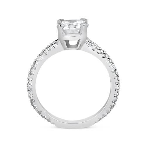 Anello di fidanzamento anniversario di fidanzamento con diamante rotondo da 1.52 carati in oro bianco 14K - harrychadent.it