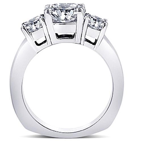 Anello di fidanzamento anniversario di fidanzamento con tre pietre di diamante da 3 carati in oro bianco - harrychadent.it