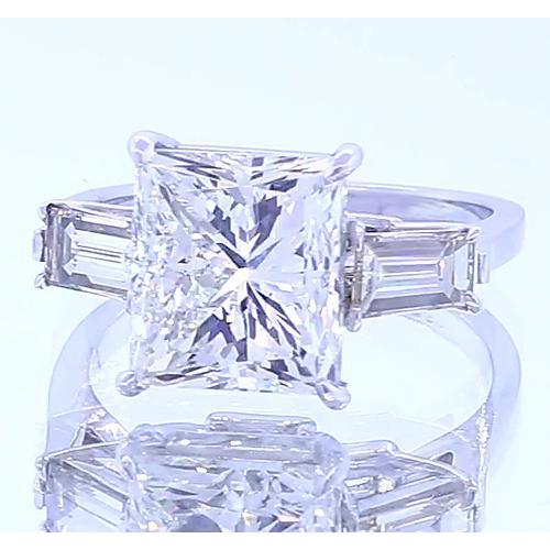 Anello di fidanzamento con 3 pietre Princess Cut Diamond 3 carati gioielli - harrychadent.it