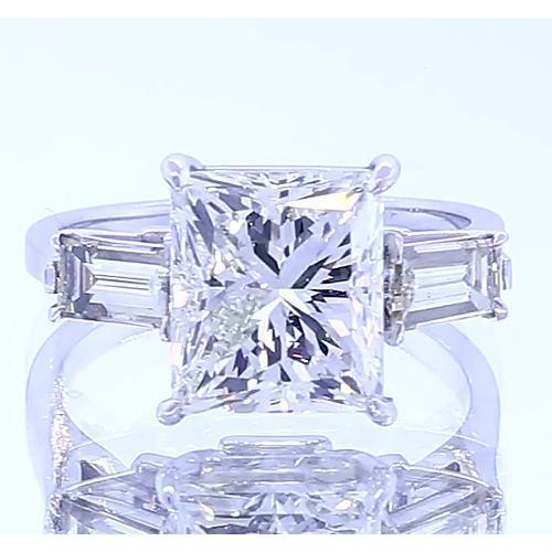 Anello di fidanzamento con 3 pietre Princess Cut Diamond 3 carati gioielli - harrychadent.it