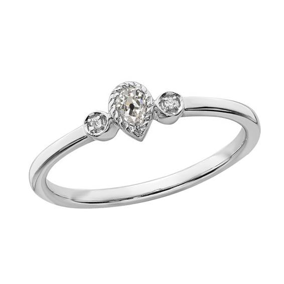 Anello di fidanzamento con 3 pietre pera con castone di diamanti da minatore vecchio set 1,25 carati - harrychadent.it