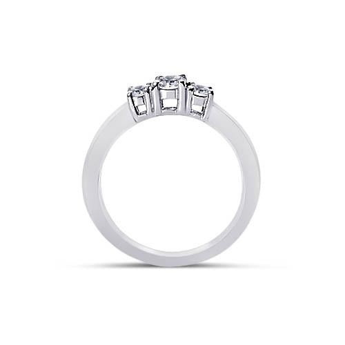 Anello di fidanzamento con 3 pietre rotonde con diamanti da 2 carati. gioielli in oro massiccio - harrychadent.it