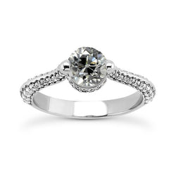 Anello di fidanzamento con accenti Old Mine Cut Diamante 4,75 carati