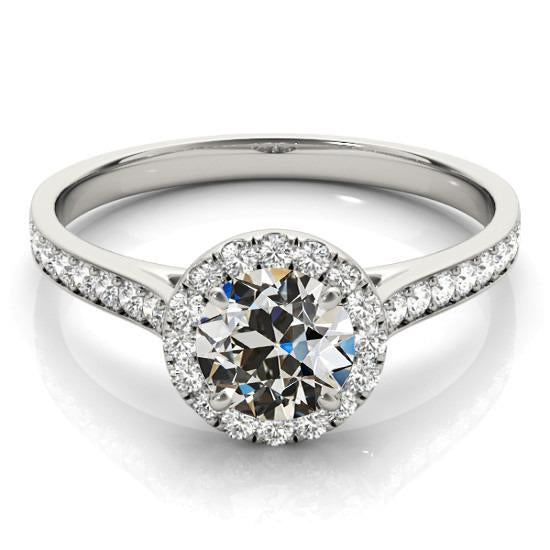 Anello di fidanzamento con anello di diamanti vecchio minatore con accenti 4 carati - harrychadent.it