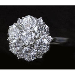 Anello di fidanzamento con diamante 3.80 carati gioielli da donna in stile antico