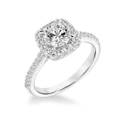 Anello di fidanzamento con diamante Halo 1.85 carati