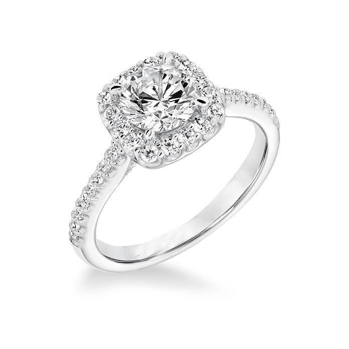 Anello di fidanzamento con diamante Halo 1.85 carati - harrychadent.it