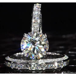 Anello di fidanzamento con diamante Set 6 carati Gioielli da donna Novità
