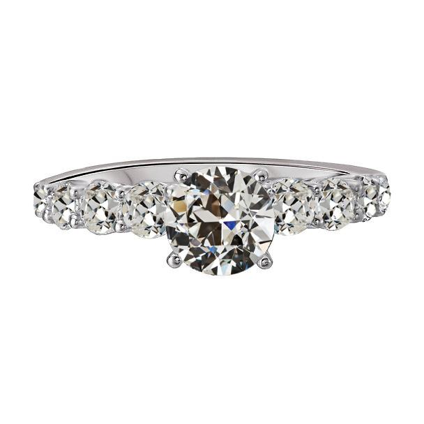 Anello di fidanzamento con diamante a taglio antico in oro bianco da 7 carati - harrychadent.it