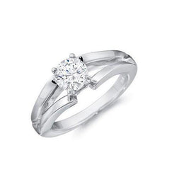 Anello di fidanzamento con diamante a taglio rotondo scintillante solitario da 1.50 ct