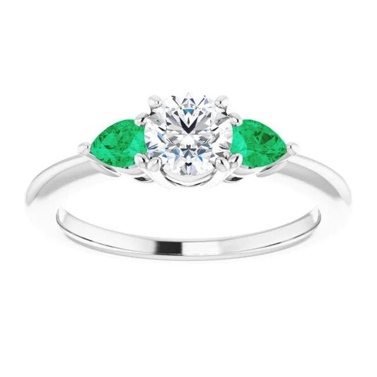 Anello di fidanzamento con diamante a tre pietre 1.50 carati - harrychadent.it