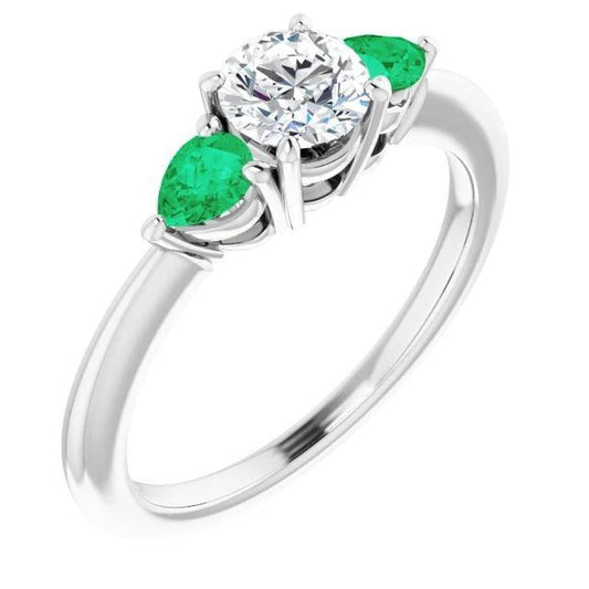 Anello di fidanzamento con diamante a tre pietre 1.50 carati - harrychadent.it
