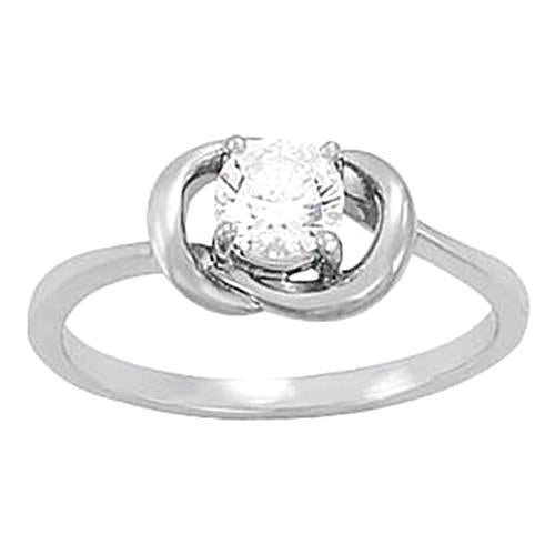 Anello di fidanzamento con diamante da 0,50 carati in oro bianco 14K - harrychadent.it