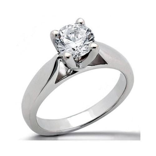 Anello di fidanzamento con diamante da 1 carato in oro bianco 14 carati Nuovo - harrychadent.it