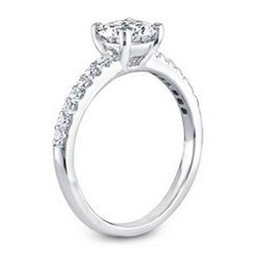 Anello di fidanzamento con diamante da 1.79 ct in oro bianco accentato 14K - harrychadent.it