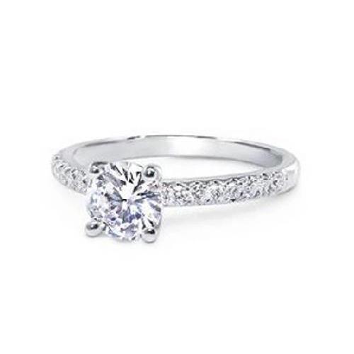 Anello di fidanzamento con diamante da 1.79 ct in oro bianco accentato 14K - harrychadent.it