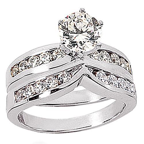 Anello di fidanzamento con diamante da 3.25 carati in oro bianco 14K - harrychadent.it