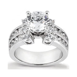 Anello di fidanzamento con diamante da 3.25 carati in oro bianco