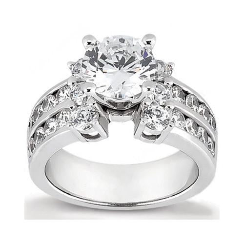 Anello di fidanzamento con diamante da 3.25 carati in oro bianco - harrychadent.it