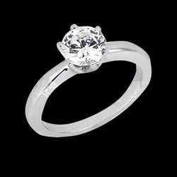 Anello di fidanzamento con diamante da donna con montatura a polo solitario 1.25 carati F Vs1