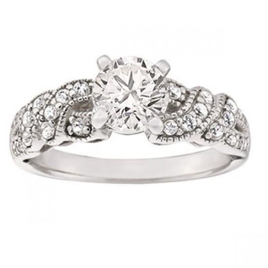 Anello di fidanzamento con diamante in stile antico. 1.40 carati. oro bianco 14K - harrychadent.it