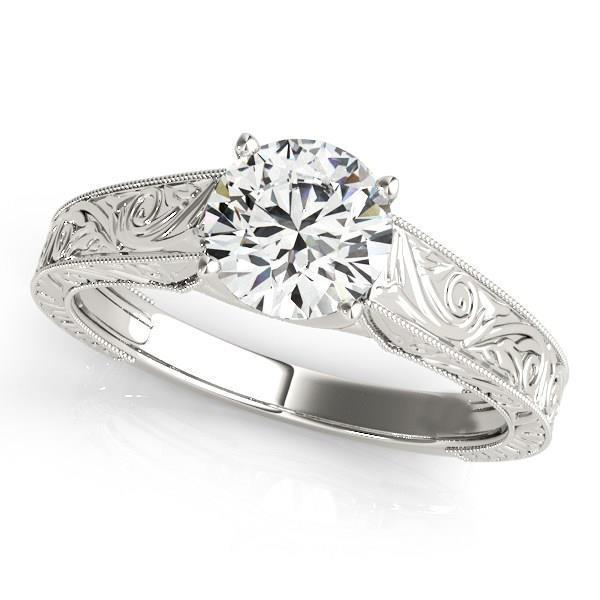 Anello di fidanzamento con diamante naturale rotondo in oro bianco 14 carati 1.5 carati - harrychadent.it