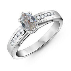 Anello di fidanzamento con diamante ovale vecchio minatore 1.50 carati Gioielli da donna