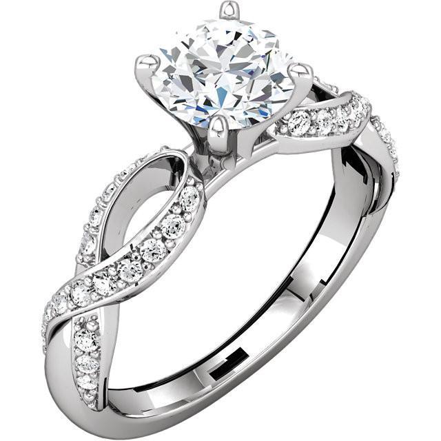 Anello di fidanzamento con diamante rotondo, 1,95 carati, WG 14K - harrychadent.it