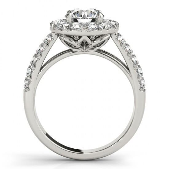 Anello di fidanzamento con diamante rotondo Halo 1.75 carati Nuovo - harrychadent.it
