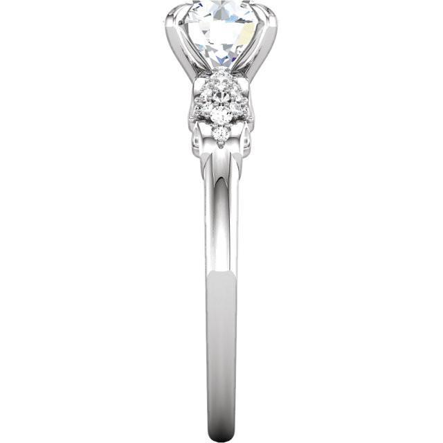 Anello di fidanzamento con diamante rotondo in filigrana d'oro bianco 1.66 carati 14K - harrychadent.it