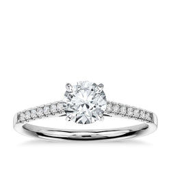Anello di fidanzamento con diamante rotondo taglio brillante 2,50 carati Novità