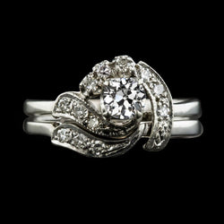 Anello di fidanzamento con diamante rotondo vecchio minatore 2,25 carati gioielli da donna
