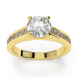 Anello di fidanzamento con diamante scintillante da 3.25 carati