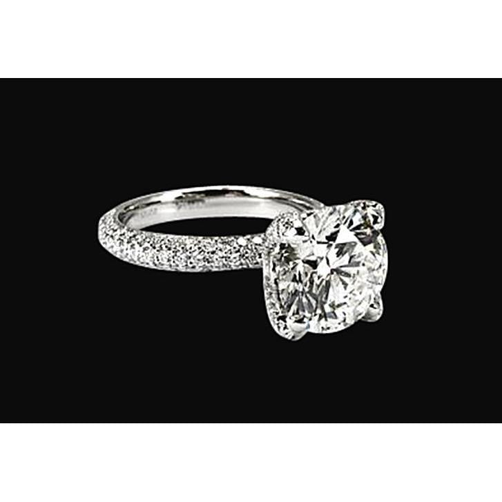 Anello di fidanzamento con diamante scintillante in oro bianco da 4.51 ct - harrychadent.it