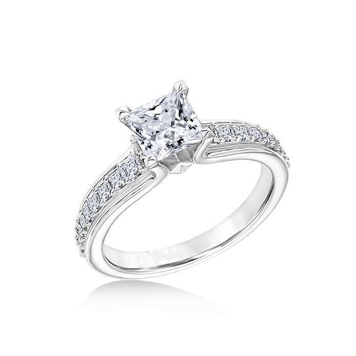 Anello di fidanzamento con diamante scintillante taglio principessa da 3 ct - harrychadent.it