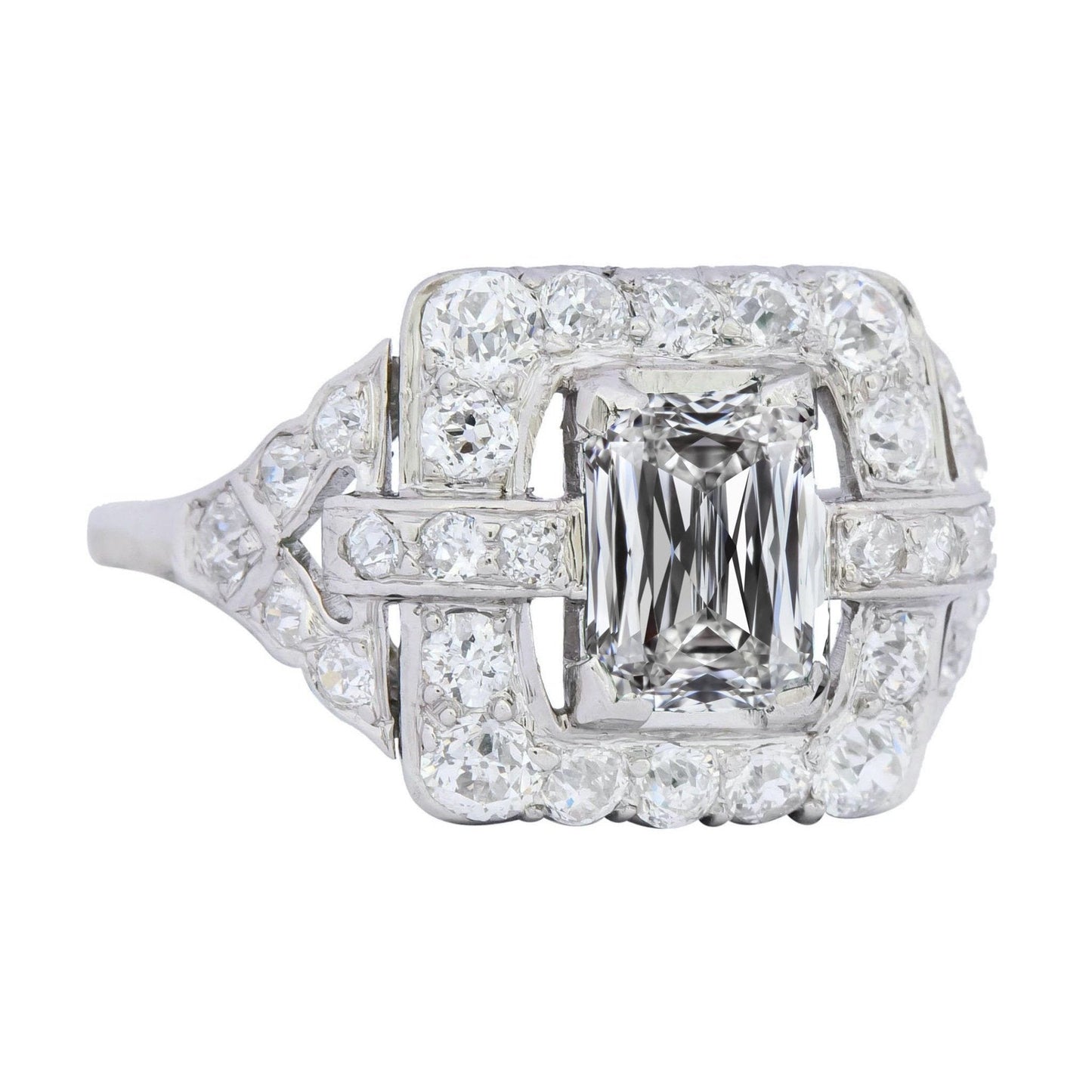 Anello di fidanzamento con diamante smeraldo Halo 7 carati gioielli in oro da donna - harrychadent.it