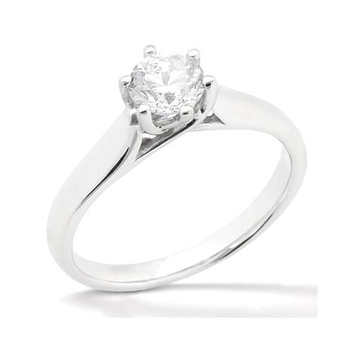 Anello di fidanzamento con diamante solitario a 6 punte da 1 carato - harrychadent.it