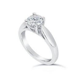 Anello di fidanzamento con diamante solitario a taglio rotondo da 1,5 carati