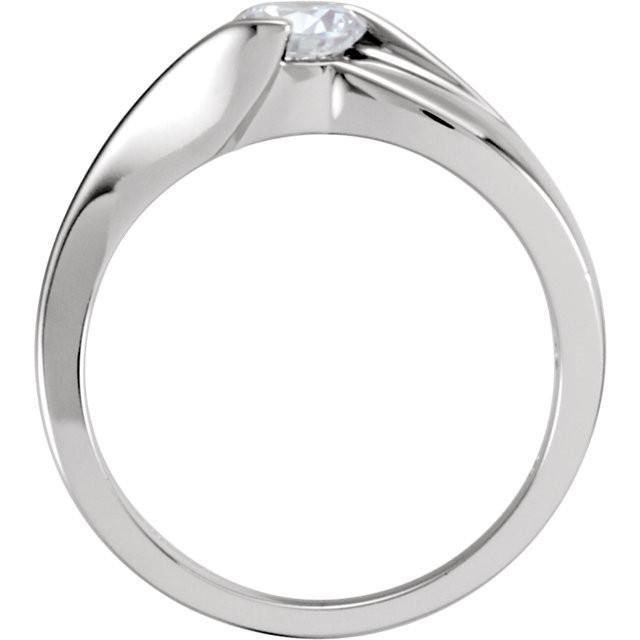 Anello di fidanzamento con diamante solitario da 1 carato in oro bianco 14K - harrychadent.it
