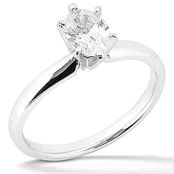 Anello di fidanzamento con diamante solitario ovale da 1.50 carati