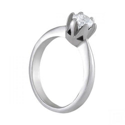 Anello di fidanzamento con diamante solitario rotondo da 0.75 carati